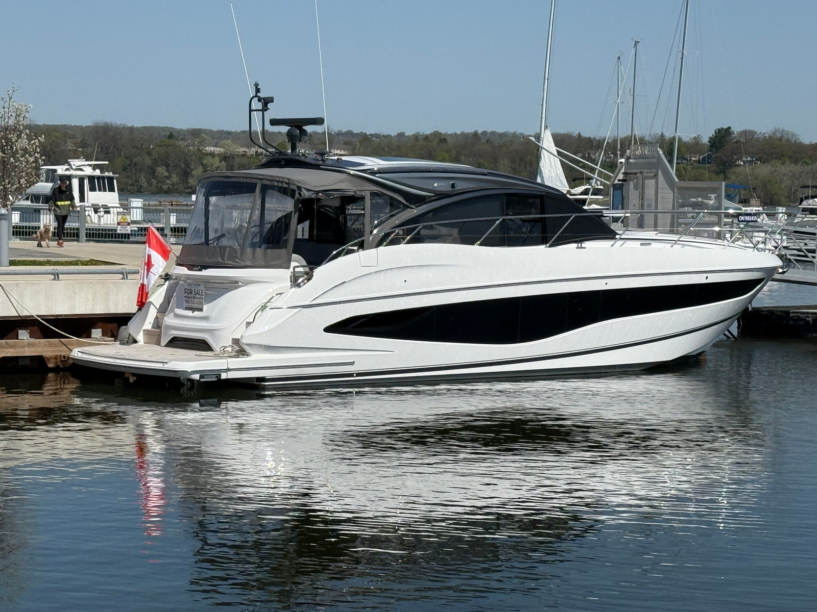 Princess V50 docked in the marina
